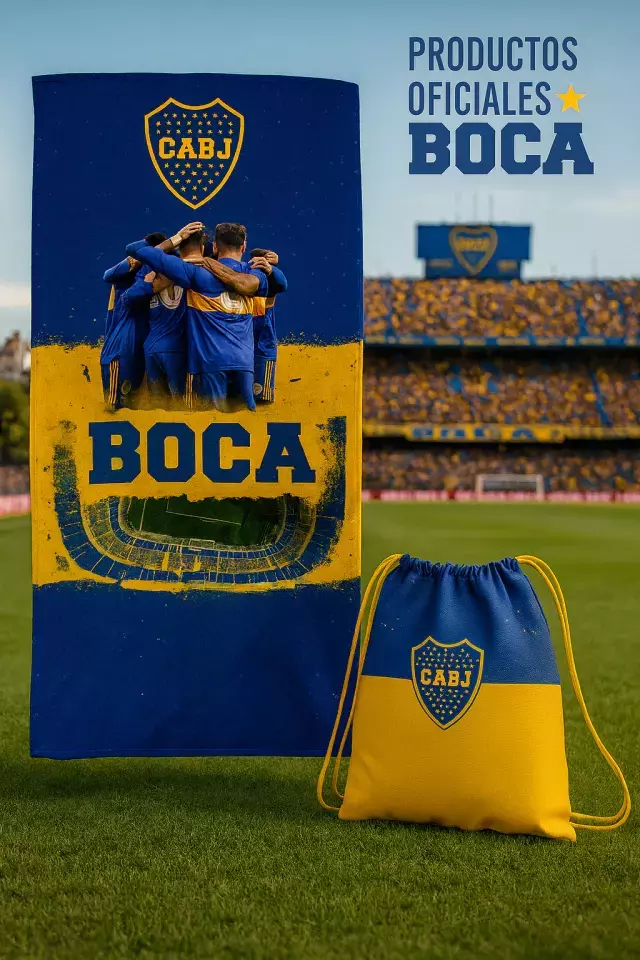 Toallon Microfibra Secado Rapido C/ Mochila - Boca Estadio 06