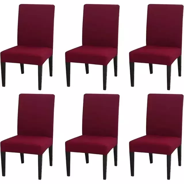 Pack x 6 Funda de Silla Lisa - Bordo