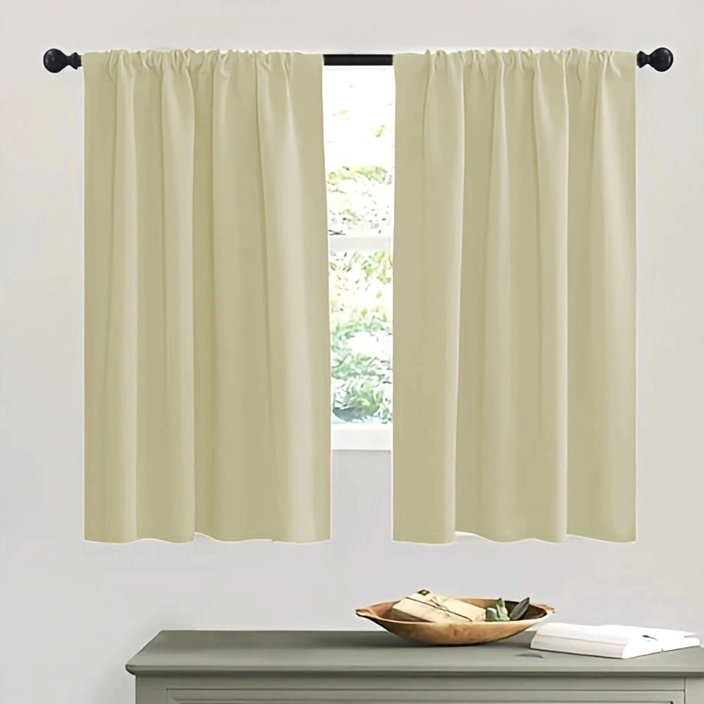Cortina Blackout Vinilico Corta Doble - Natural
