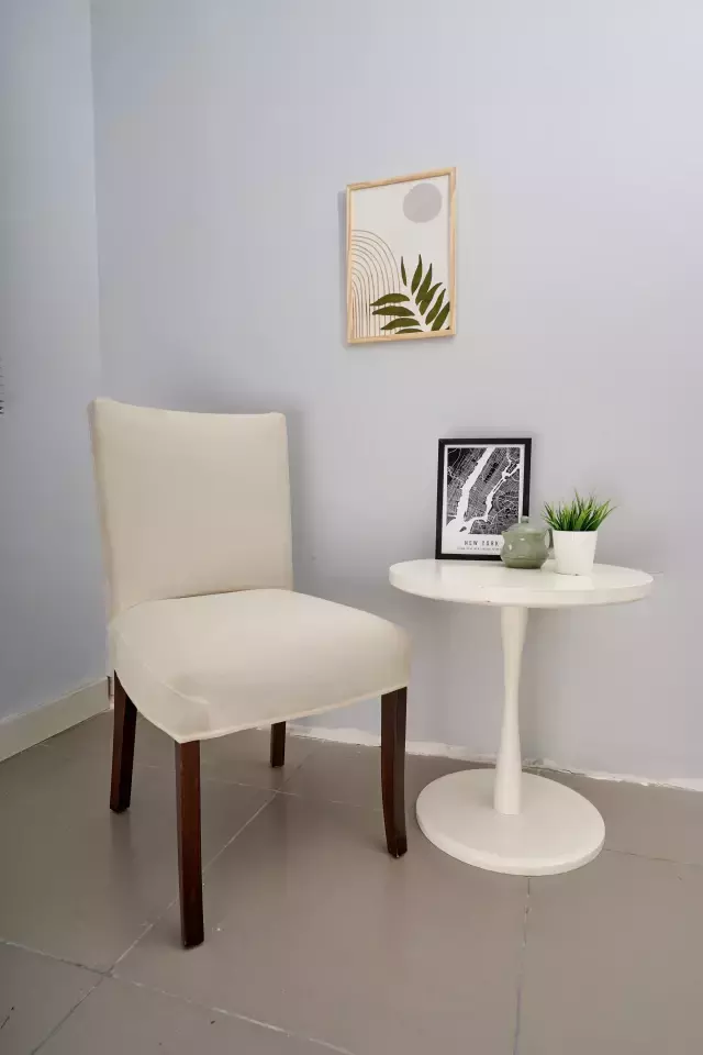 Funda de Silla Lisa - Crema