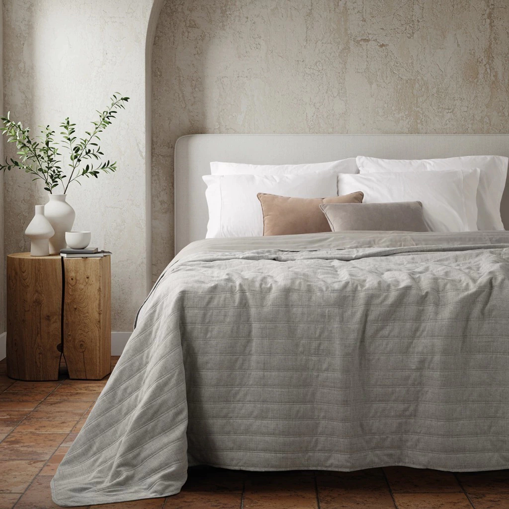 Cubrecama Linea Amazonia Matelaseado - Gris