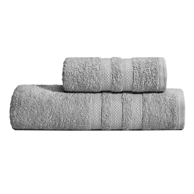 Set Toalla y Toallon Danubio Classic 400 Gr - Gris