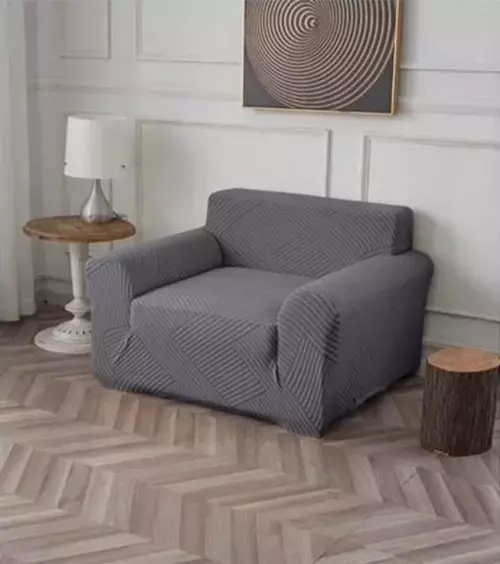 Funda de Sillon Jackard - Gris Oscuro