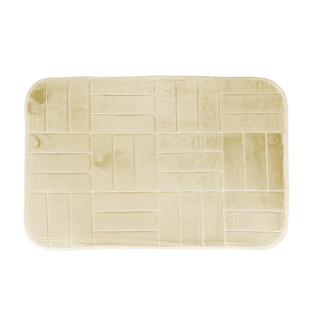 Alfombra Memoria C/ Base Antideslizante - Natural Square