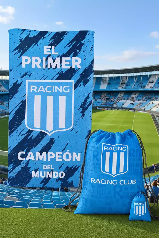 Toallon Microfibra Secado Rapido C/ Mochila - Racing El Primer Campeón 04