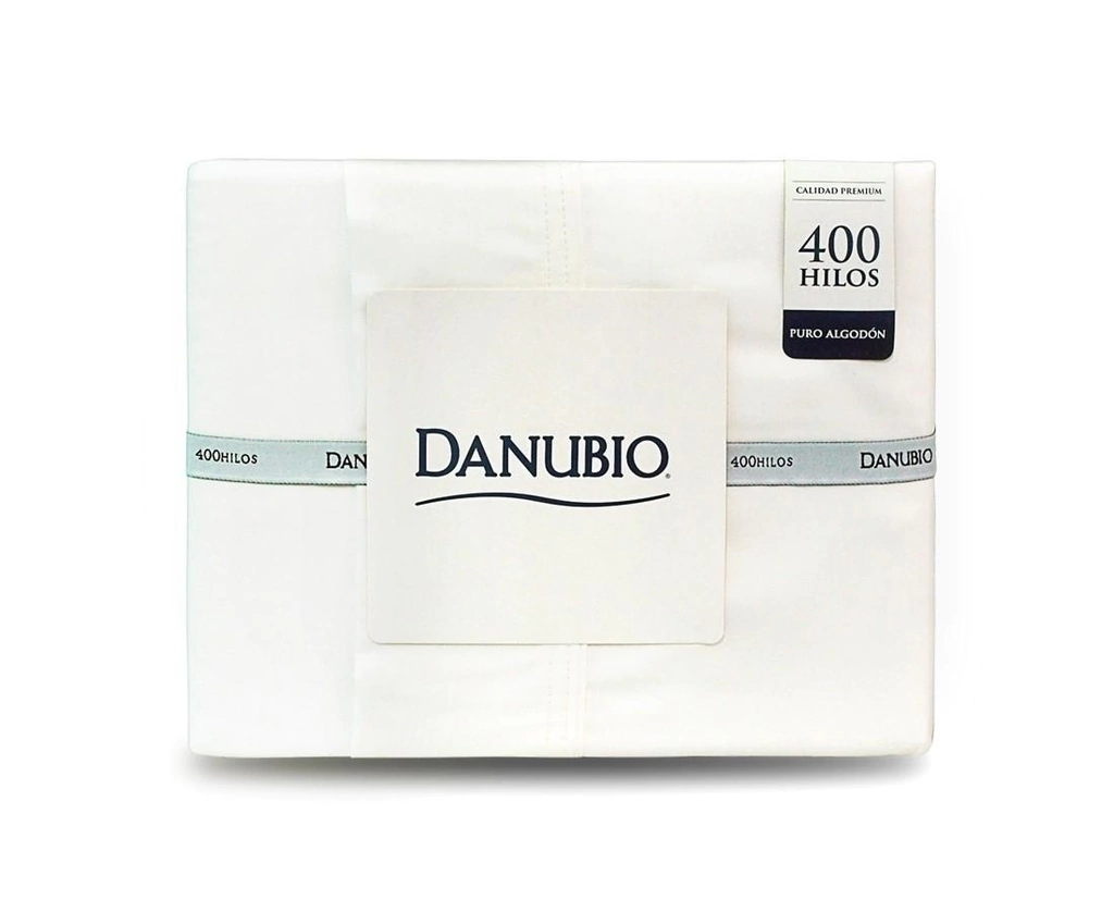 Juego de Sabanas Danubio Algodon Egipcio (400 Hilos) - Blanco