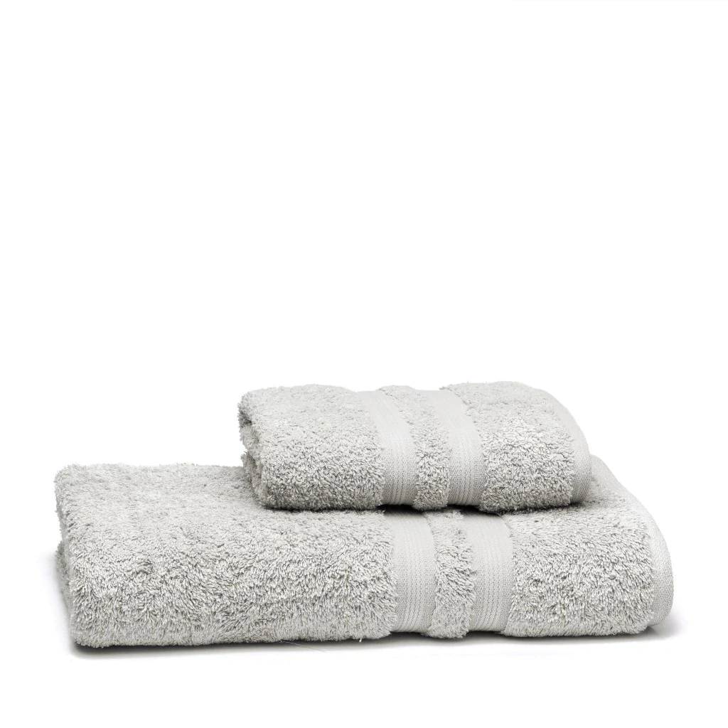 Set Toalla y Toallon Espalma Egipcio Clasico 550 Gr - Plata