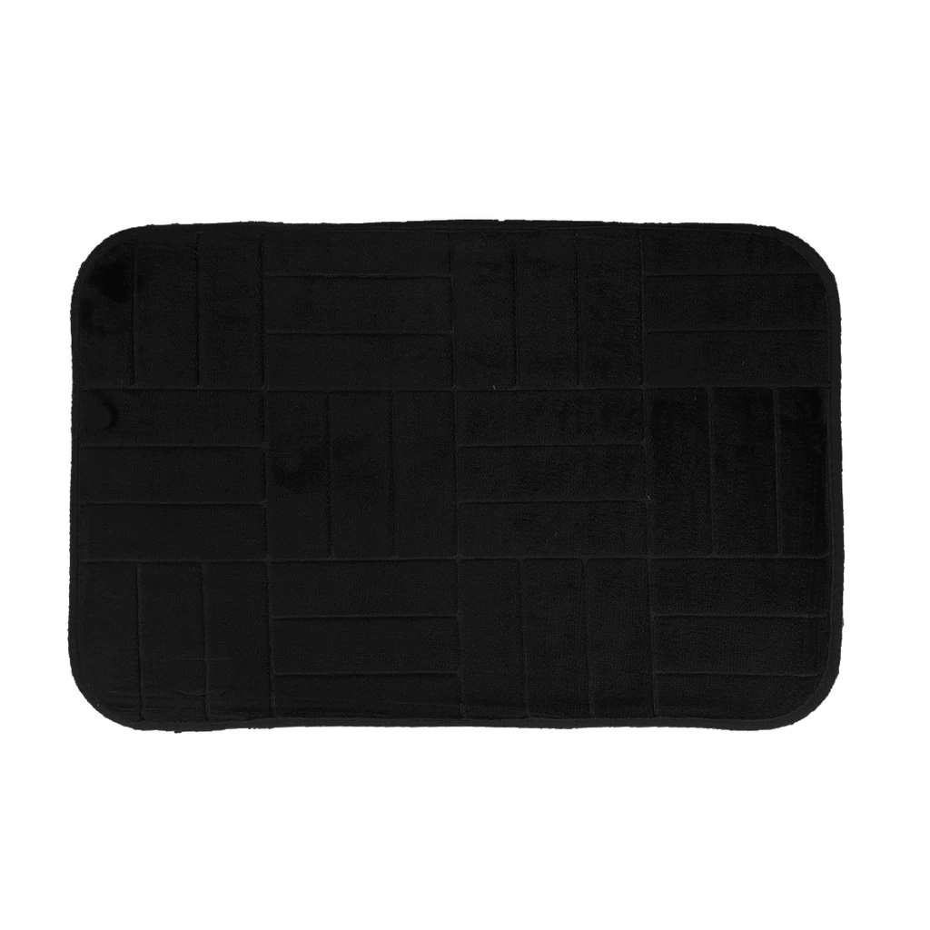 Alfombra Memoria C/ Base Antideslizante - Negro Square