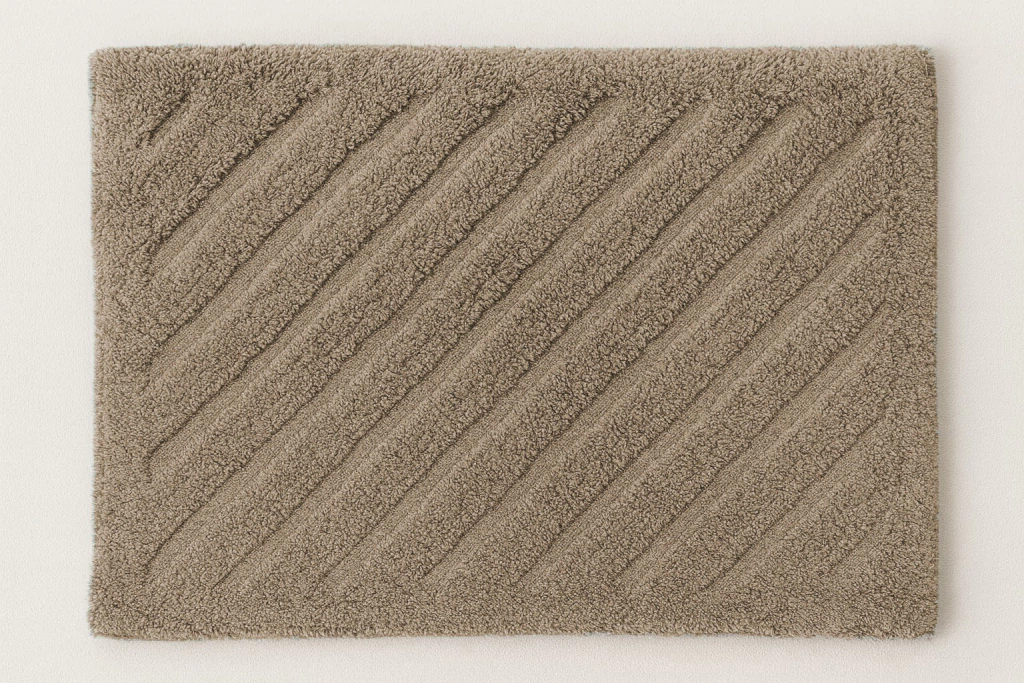 Alfombra De Baño Diagonal - Beige