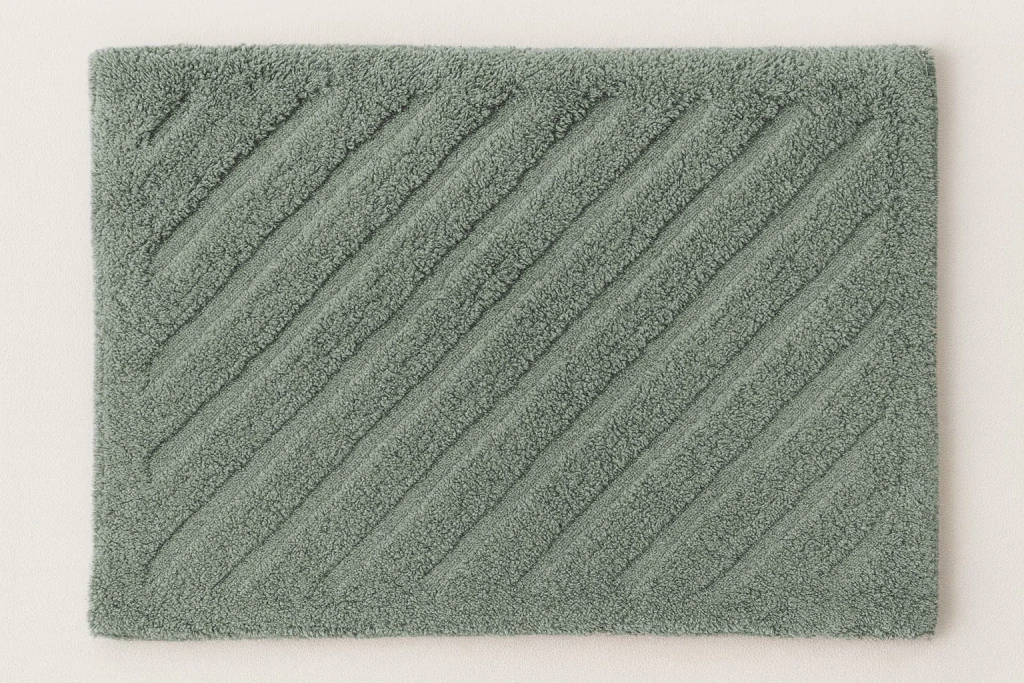 Alfombra De Baño Diagonal - Verde