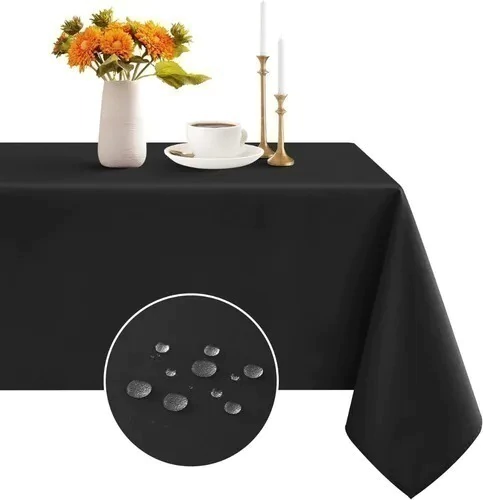 Mantel Tropical Antimanchas - Negro