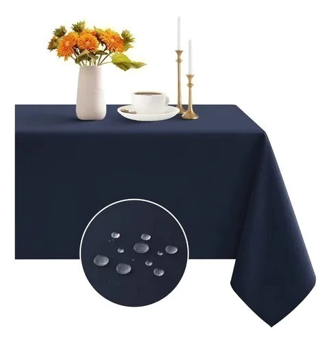 Mantel Tropical Antimanchas - Azul Marino