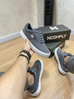 TENIS COMPLY SHINE GRAFITE BRANCO - comprar online