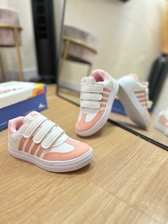 INFANTIL - TENIS BTA VELCRO BRANCO ROSA na internet