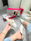 MULE SUA CIA SOFT OFF WHITE FIVELA DOURADA - REF 8214/15008