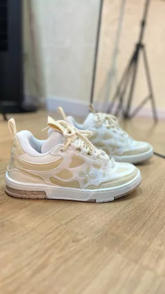 TENIS LOUIS VUITTON BRANCO BEGE