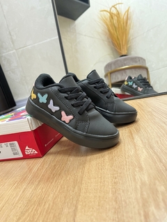 INFANTIL - TENIS PRETO BORBOLETAS 240306