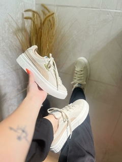 PUMA SOFT COURO BEGE ROSE - loja online