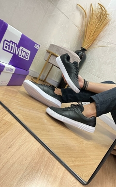 TENIS ACTVITTA CASUAL PRETO BRANCO - comprar online