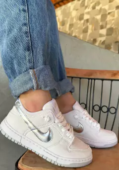 DUNK BRANCO PRATA - TenisVel