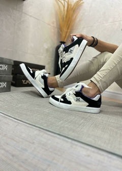 TENIS COMPLY CARBON PRETO BRANCO ROXO na internet