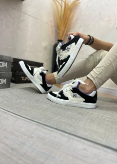 TENIS COMPLY CARBON PRETO BRANCO ROXO na internet