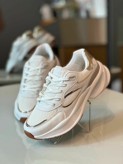 SNEAKER ZAPY BRANCO DOURADO 5048N - comprar online