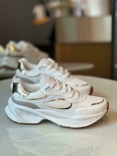 SNEAKER ZAPY BRANCO DOURADO 5048N na internet
