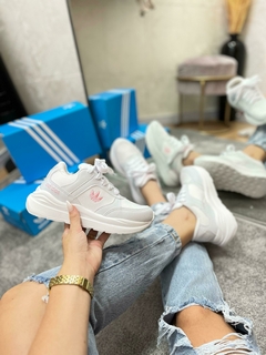 ADIDAS FEM AD BRANCO ROSA - comprar online