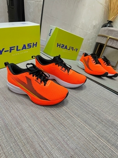 TENIS LYND Y-FLASH LARANJA BRANCO - TenisVel