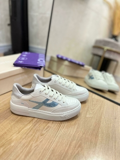TENIS VIA MARTE GELO CELESTE PRATA - TenisVel
