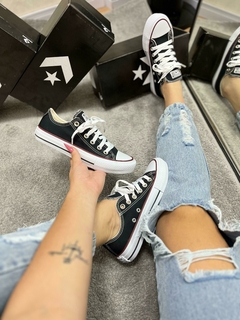 ALLSTAR CB LONA PRETO LISTA VERMELHA na internet