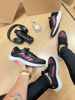 TENIS FITZ SPORT PRETO PINK - TenisVel