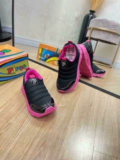 INFANTIL - SLIPON PIPOS PRETO PINK 300-04 na internet