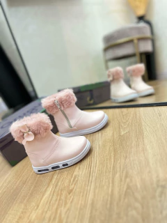 INFANTIL - COTURNO GRUGUI ROSA LED E PELUCIA 014.50-091 - TenisVel