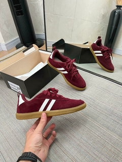 TENIS SAMBA KZ1003 BORDO BRANCO na internet