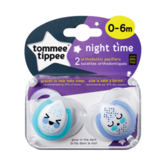 Chupetes Night Time 0-6 Meses Tommee Tippee