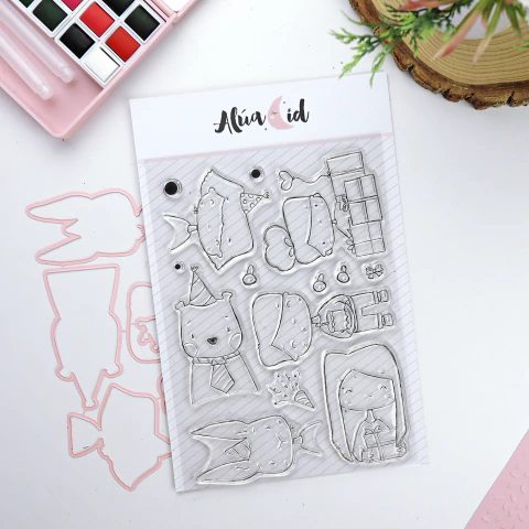 Set de sellos+troqueles Mucho que celebrar OHANA DE FIESTA - comprar online