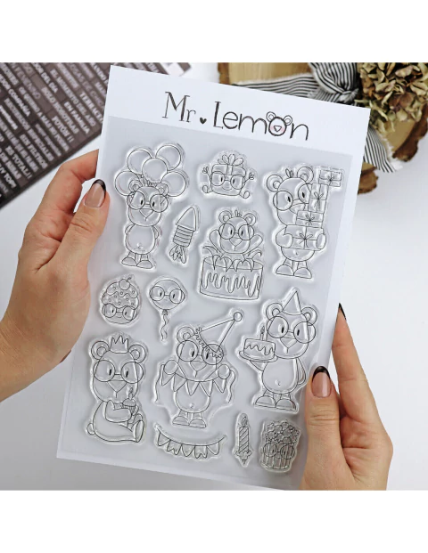 Set de sellos Mr. Lemon de Fiesta, de Andrea la gafotas