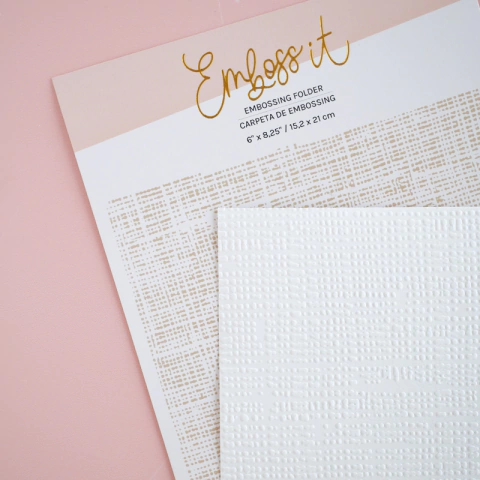 Carpeta de embossing 6"x 8,25" TEJIDO