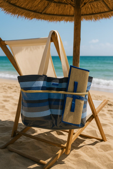 28073 Bolso Playero Grande Con Esterilla Y Almohada Trendy - comprar online