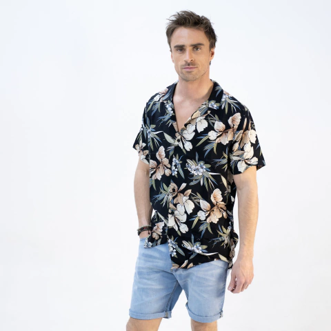 Camisa Fibrana Flores Daily