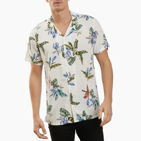 Camisa Fibrana Hojas Colores Daily