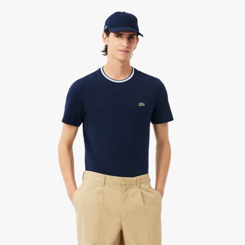Remera Lacoste Cuello Tejido - comprar online