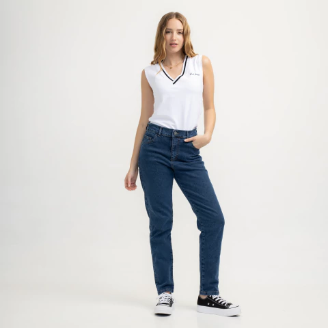 Jean Wamu Mom Blue - comprar online