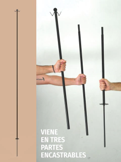 Mástil para Guirnaldas Para Clavar - Negro en internet