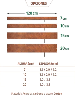 Fleje 15 cm de alto - comprar online