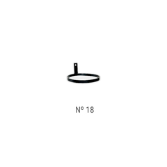 Cuelgamaceta #18 Para pared - Negro