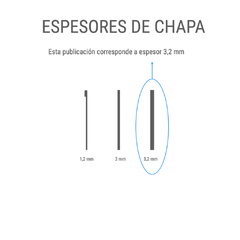 Fleje de 15x150 cm de 3,2 mm - Negro en internet