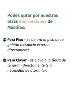 Mástil Para Guirnaldas de Pared Exterior- Negro - Elevate